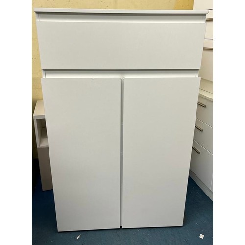 4 - WHITE TALL BOY CUPBOARD