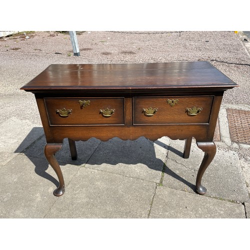 94 - REPRODUCTION OAK MID 18TH CENTURY STYLE DRESSER WITH PLATE RACK