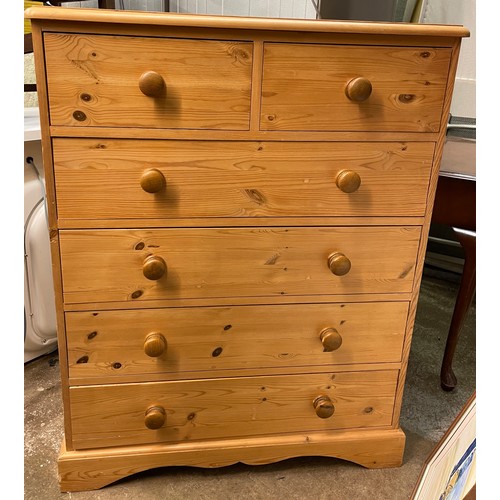 50 - PINE TWO OVER FOUR DRAWER CHEST