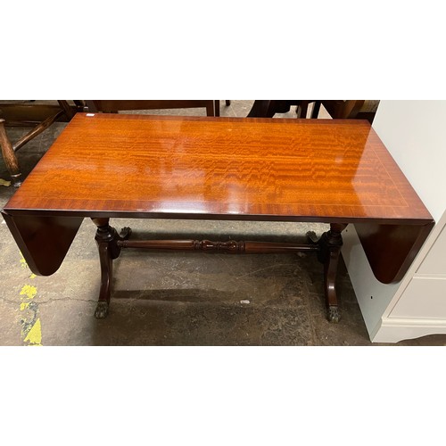 103 - MAHOGANY DROP FLAP SOFA STYLE COFFEE TABLE