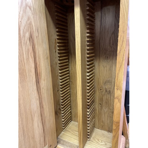 286 - LIGHT OAK CD STORAGE CUPBOARD