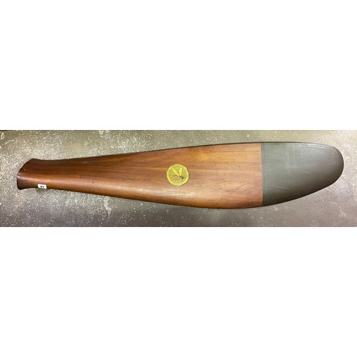 97 - WWI PROPELLER WITH TRANSFER PRINTED EMBLEM STAMPED 12CYL RAF45