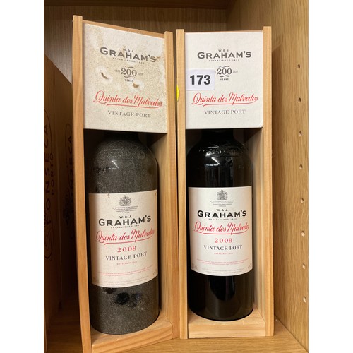 173 - TWO BOXED GRAHAMS VINTAGE PORT 2008