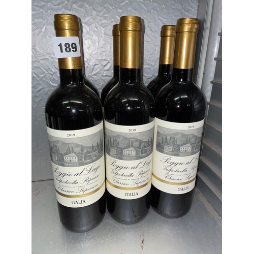 189 - SIX BOTTLES OF ITALIAN POGGIO AL LAGO 2019