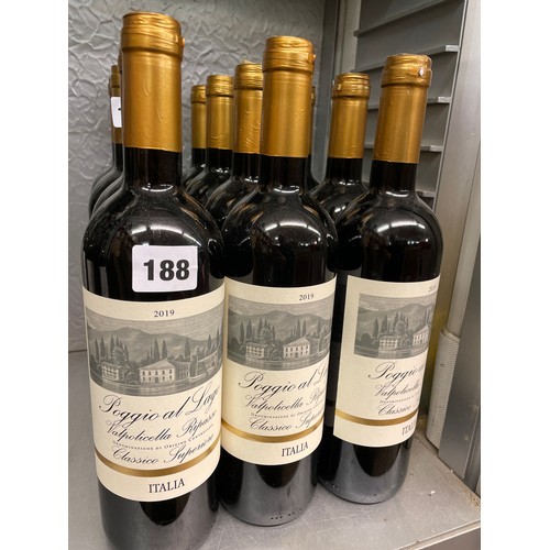 188 - SIX BOTTLES OF ITALIAN POGGIO AL LAGO 2019