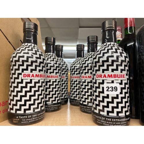 239 - SIX BOTTLES OF DRAMBUIE LIQUEUR