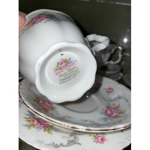 339 - EXTENSIVE ROYAL ALBERT TRANQUILITY TABLE SERVICE AND TEA SERVICE