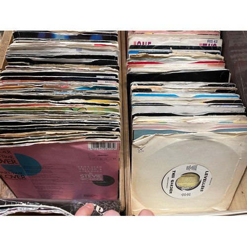 363 - TWO TRAYS OF VINYL 45 SINGLES 1980S FROM ADAM AND THE ANT TO ULTRAVOX