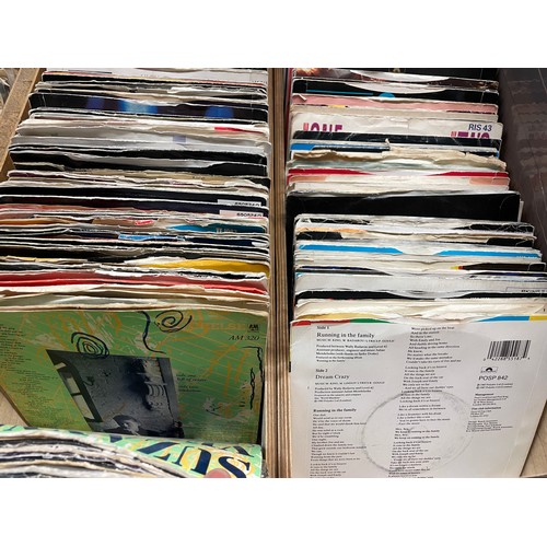 363 - TWO TRAYS OF VINYL 45 SINGLES 1980S FROM ADAM AND THE ANT TO ULTRAVOX