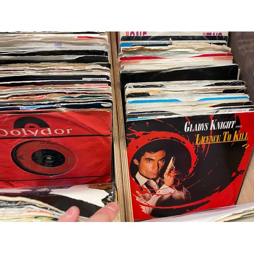 363 - TWO TRAYS OF VINYL 45 SINGLES 1980S FROM ADAM AND THE ANT TO ULTRAVOX