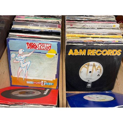 363 - TWO TRAYS OF VINYL 45 SINGLES 1980S FROM ADAM AND THE ANT TO ULTRAVOX