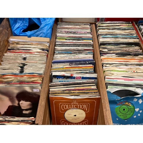 373 - THREE BOXES OF VINYL 45S RPM MAINLY THE SIXTIES, SEVENTIES, EIGHTIES, T REX, THE POLICE, AND MORE