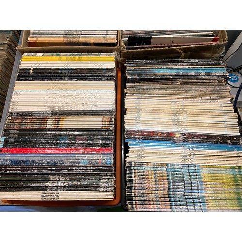 433 - FOUR CRATES OF VINYL LP RECORDS INCLUDING DUPLICATE COPIES BEACH BOYS, PHIL COLLINS, BOB SEAGER, SIM... 