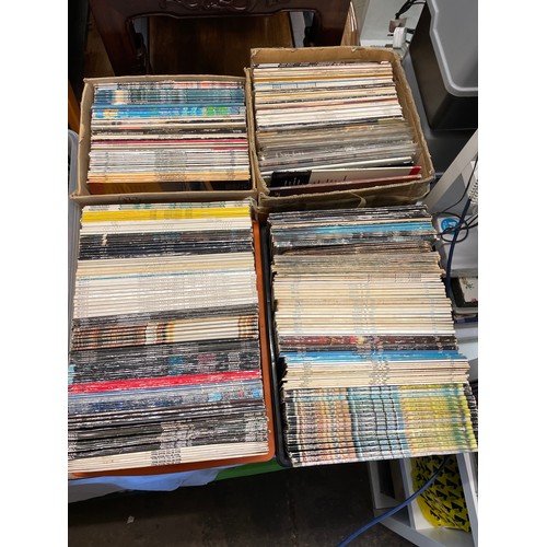 433 - FOUR CRATES OF VINYL LP RECORDS INCLUDING DUPLICATE COPIES BEACH BOYS, PHIL COLLINS, BOB SEAGER, SIM... 