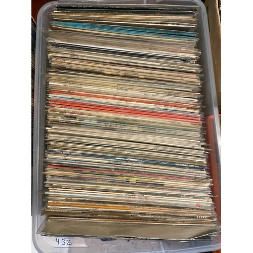 432 - THREE CRATES OF VINYL LPS - JOHN LENNON, MAMAS AND PAPAS, STATUS QUO, SOME DUPLICATES