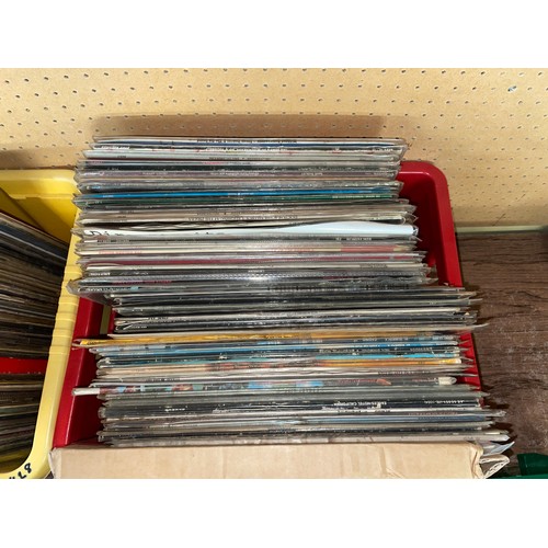 428 - FIVE CRATES OF VINYL LP RECORDS OF VARIOUS ARTISTS AND GENRES - AVERAGE WHITE BAND, CURVED AIR, DIRE... 