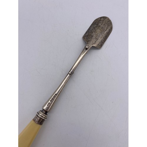 527 - LONDON SILVER STILTON SCOOP 1823 AND ONE OTHER