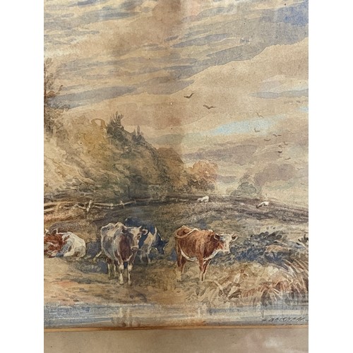 652 - G.WARREN.BLACKHAM 1870-1900 WATER COLOURS (THREE) PASTORAL LANDSCAPES FRAMED AND GLAZED