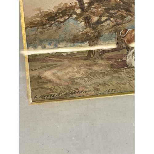 652 - G.WARREN.BLACKHAM 1870-1900 WATER COLOURS (THREE) PASTORAL LANDSCAPES FRAMED AND GLAZED