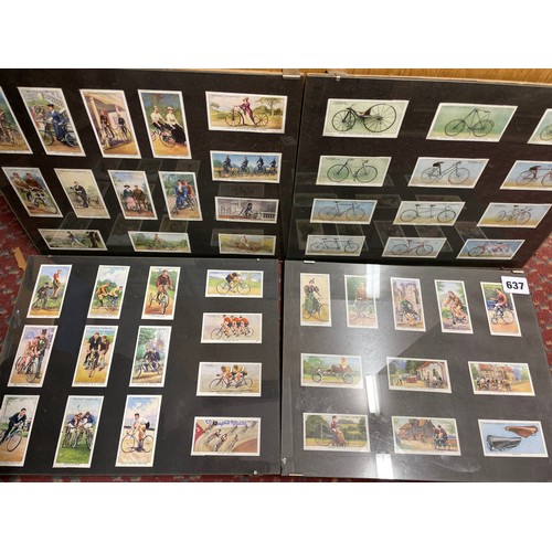 637 - FOUR PLAYERS CIGARETTES CARD SERIES BICYCLES FRAMED AND MOUNTED