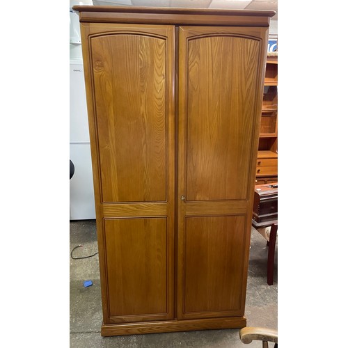 33 - SUPERB QUALITY HOMELAND ELM PANEL DOOR WARDROBE