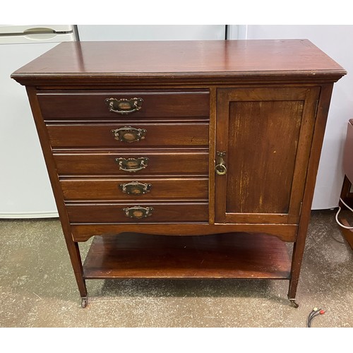 112 - EDWARDIAN MANUSCRIPT/FOLIO CABINET CUPBOARD