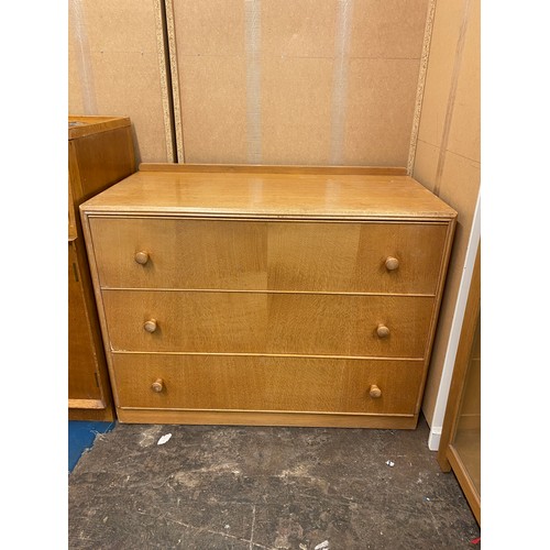 17 - LIGHT OAK THREE DRAWER MATCHING CHEST