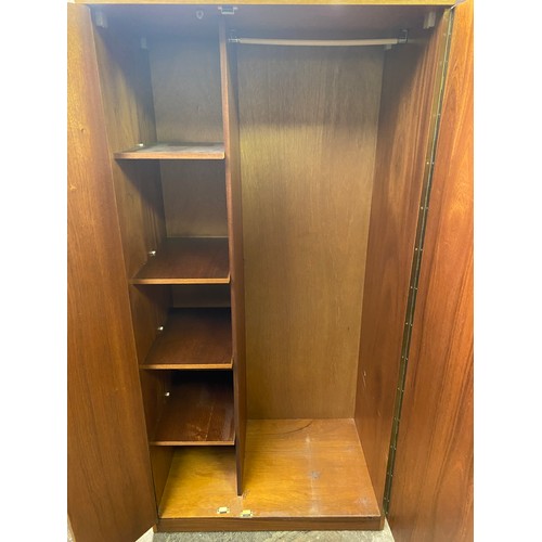 69 - TEAK COMBINATION WARDROBE