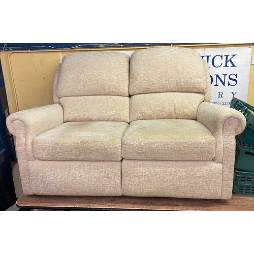 132 - CREAM TWO SEATER SOFA