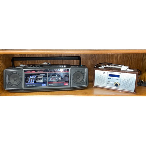 65 - DAB FM RADIO AND REALISTIC TAPE CASSETTE RADIO