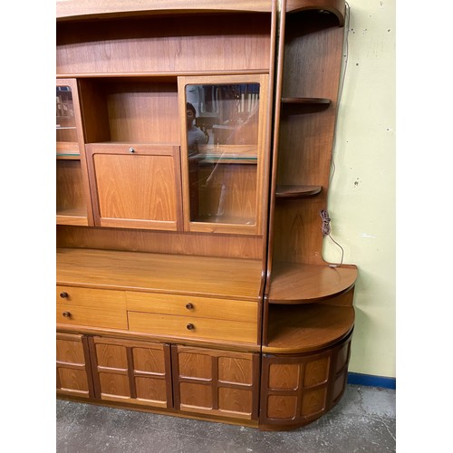 221 - NATHAN TEAK GLAZED UNIT WITH QUADRANT UNIT