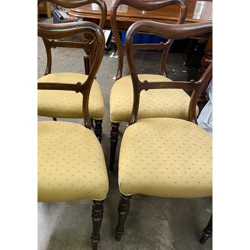 155 - SET OF FOUR VICTORINA ROSEWOOD KIDNEY BACKED UPHOLSTERED DINING CHAIRS