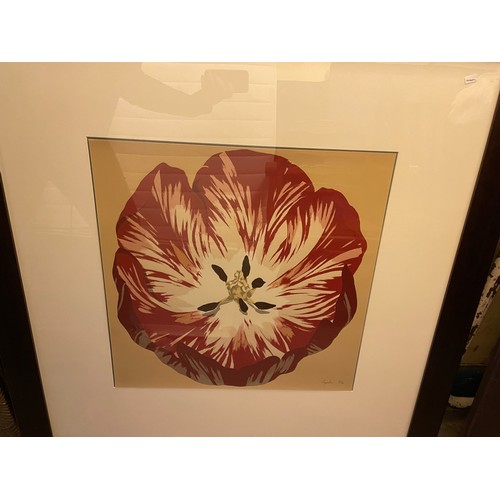 211 - LIMITED EDITION PRINTS SIGNED IN PENCIL 9/90 FLOWER HEADS A PAIR 52CM X 52CM APPROX