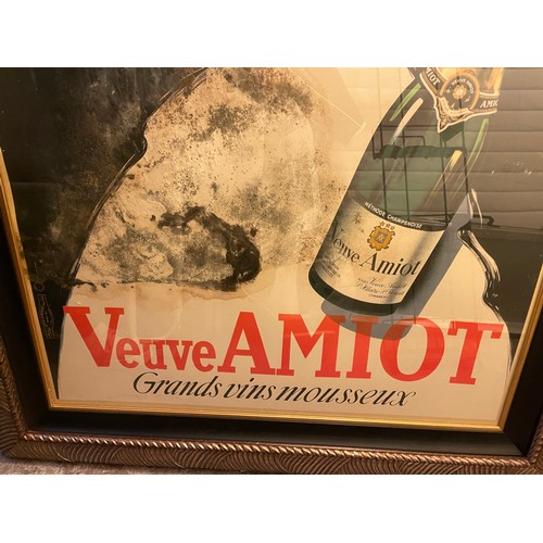 210 - LARGE VINTAGE STYLE CHAMPAGNE PRINT VEUVE AMIOT 120CM X 90CM APPROX