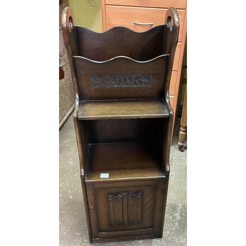 126 - MAHOGANY SINGLE DOOR MAGAZINE CABINET