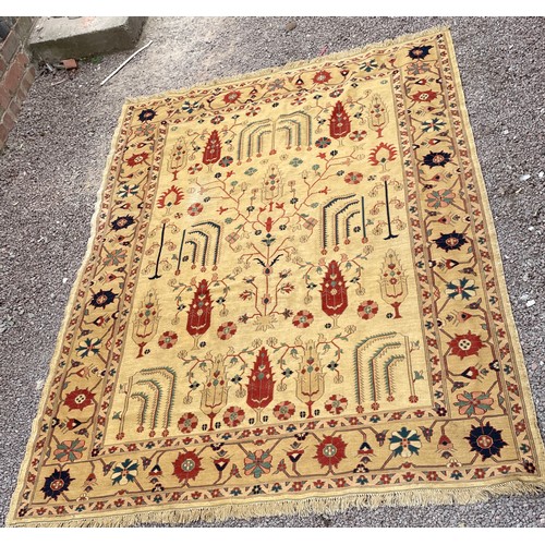 128 - HAND WOVEN WOOL RUG 176cm x 226cm