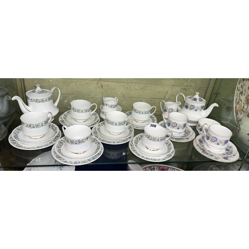 308 - PARAGON CHESWELL TETE ET TETE SET AND PARAGON PANDORA BONE CHINA TEA SET