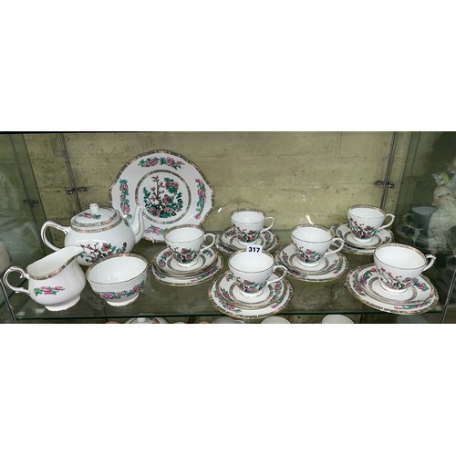 317 - DUTCHESS INDIAN TREE PATTERN TEASET