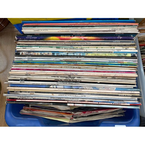 328 - BOX OF VINYL LP RECORDS AND 45 RPM SINGLES