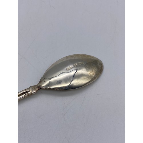 425 - FOUR BIRMINGHAM SILVER GOLF CLUB TEA SPOONS 1.4 OZ APPROX