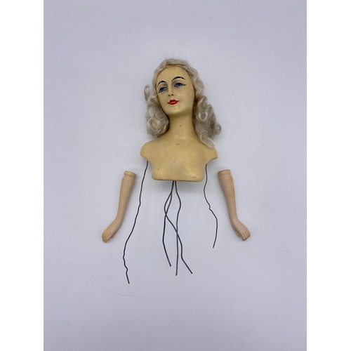 430 - FRENCH CHALK BUST DOLL WITH BISQUE LIMBS