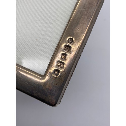 482 - 925 SILVER EASEL BACK RECTANGULAR PHOTOGRAPH FRAME