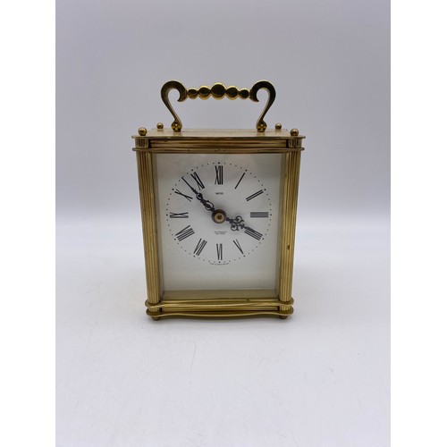 485 - SMITHS BATTERY SECTRONIC CARRIAGE STYLE CLOCK