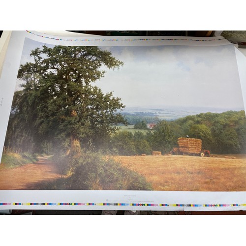 466 - SELECTION OF ROLLED LITHOGRAPHIC PRINTS MAINLY LANDSCAPES