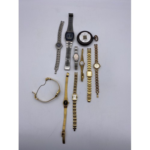 521 - SELECTION OF MAINLY LADIES WRIST WATCHES BY SEIKO, ACCURIST, ROTARY, AND A CASED SIMPLE LEVER CALEND... 