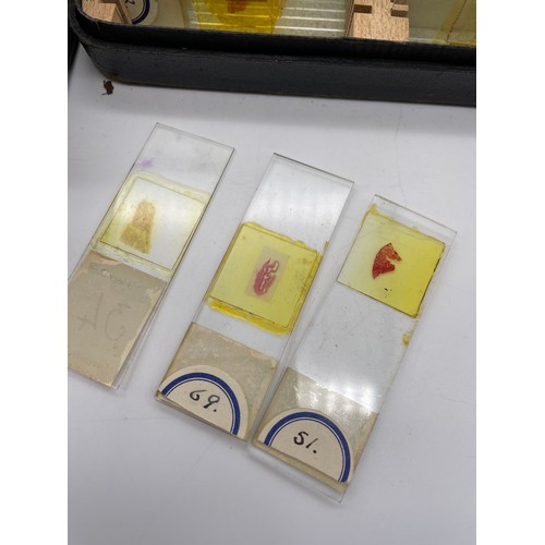 506 - SELECTION OF CASED MICROSCOPIC PREPARATION SLIDES