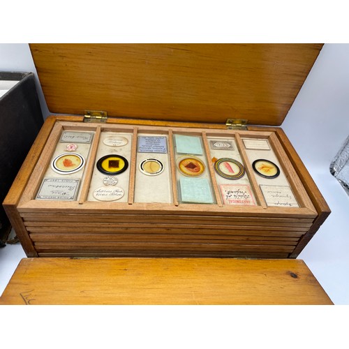 506 - SELECTION OF CASED MICROSCOPIC PREPARATION SLIDES