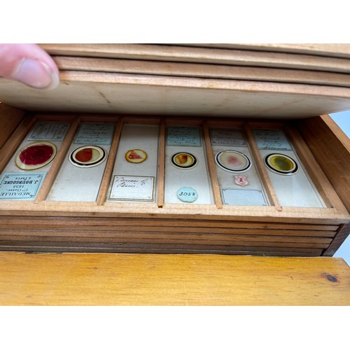 506 - SELECTION OF CASED MICROSCOPIC PREPARATION SLIDES