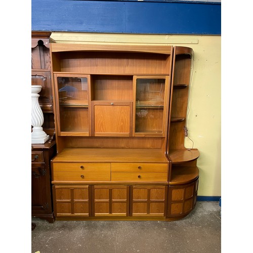 169 - NATHAN TEAK GLAZED UNIT WITH QUADRANT UNIT