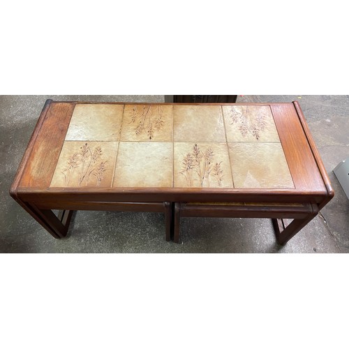 98 - 1970S TILE TOP COFFEE TABLE NEST